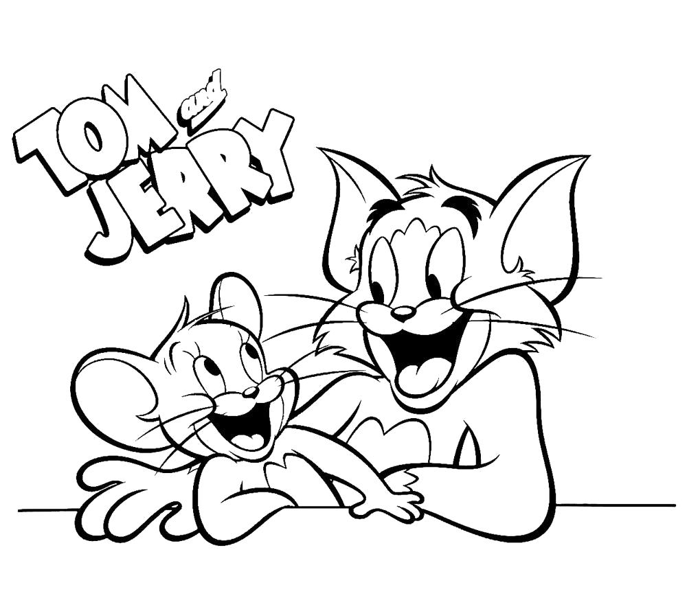Раскраски малышам про Тома и Джерри  Tom and Jerry