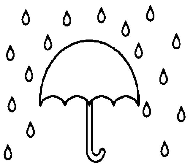 Раскраски природные явления дождь, раскраски дождик для школьников и подростков  Зонтик