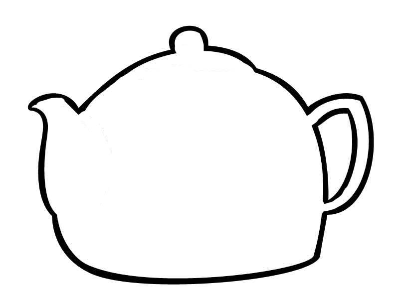 Чайник контур рисунок