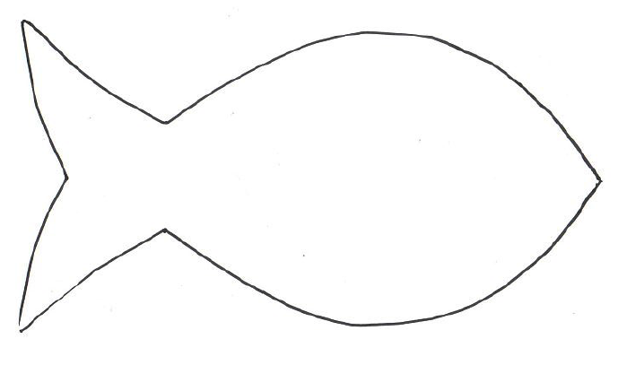 рыба  Раскраски контуры морских животных для вырезания из бумаги детям