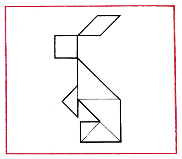 Рисунок из параллелограммов животное