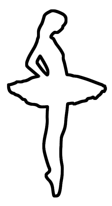  Раскраски контуры балерина для вырезания из бумаги детям, для поделок, для трафаретов