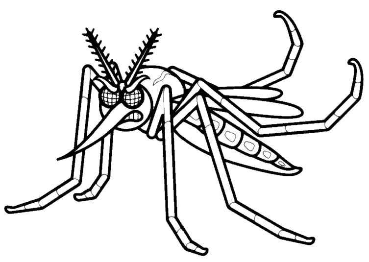  Раскраски комаров комар комарик