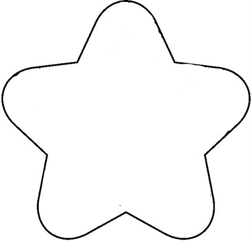  Раскраски контуры фигуры звезда для вырезания из бумаги для самых маленьких