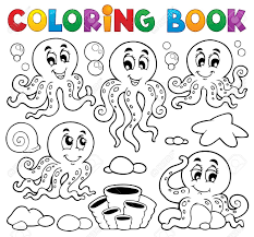  раскраски на тему осьминог для мальчиков и девочек.  раскраски с осьминогом для детей и взрослых                   