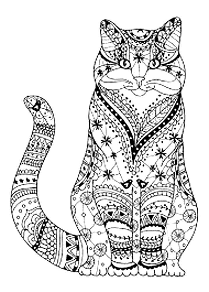 Раскраски на тему кошки. Раскраски для детей и взрослых на тему животные, кошки. Раскраски с кошками, помогяющие снять стресс. Успокаивающие раскраски для арт-терапии. 