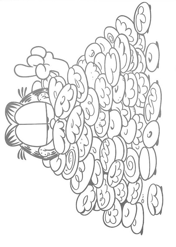  раскраски с гарфилдом для детей                раскраски на тему кот гарфилд для мальчиков и девочек. Интересные раскраски с котом гарфилдом для детей и взрослых                         