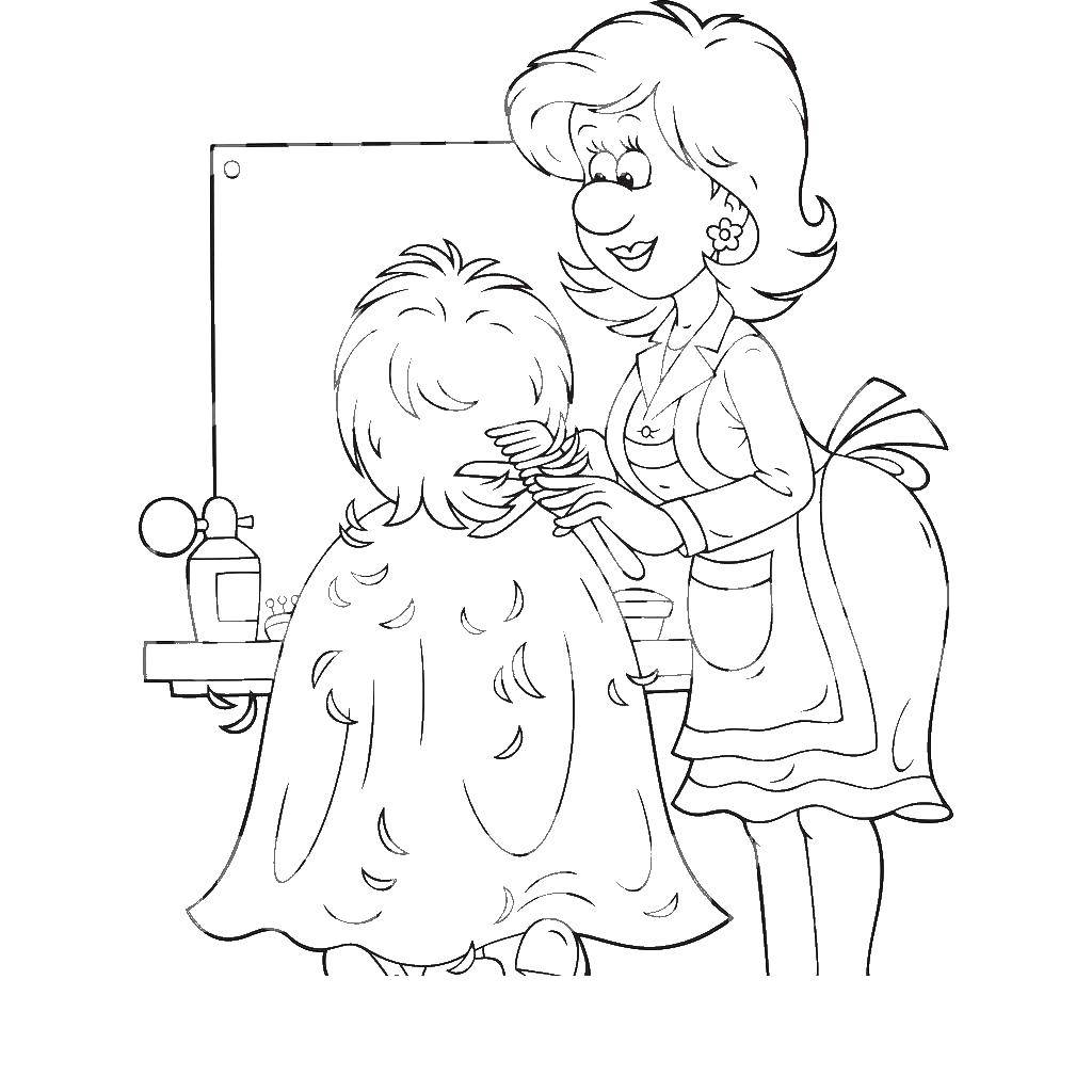  раскраски для детей на тему парикмахер   раскраски для детей и взрослых на тему парикмахер.  Интересные раскраски на тему парикмахер, салон красоты, фен, расческа. Раскраски с парикмахером 