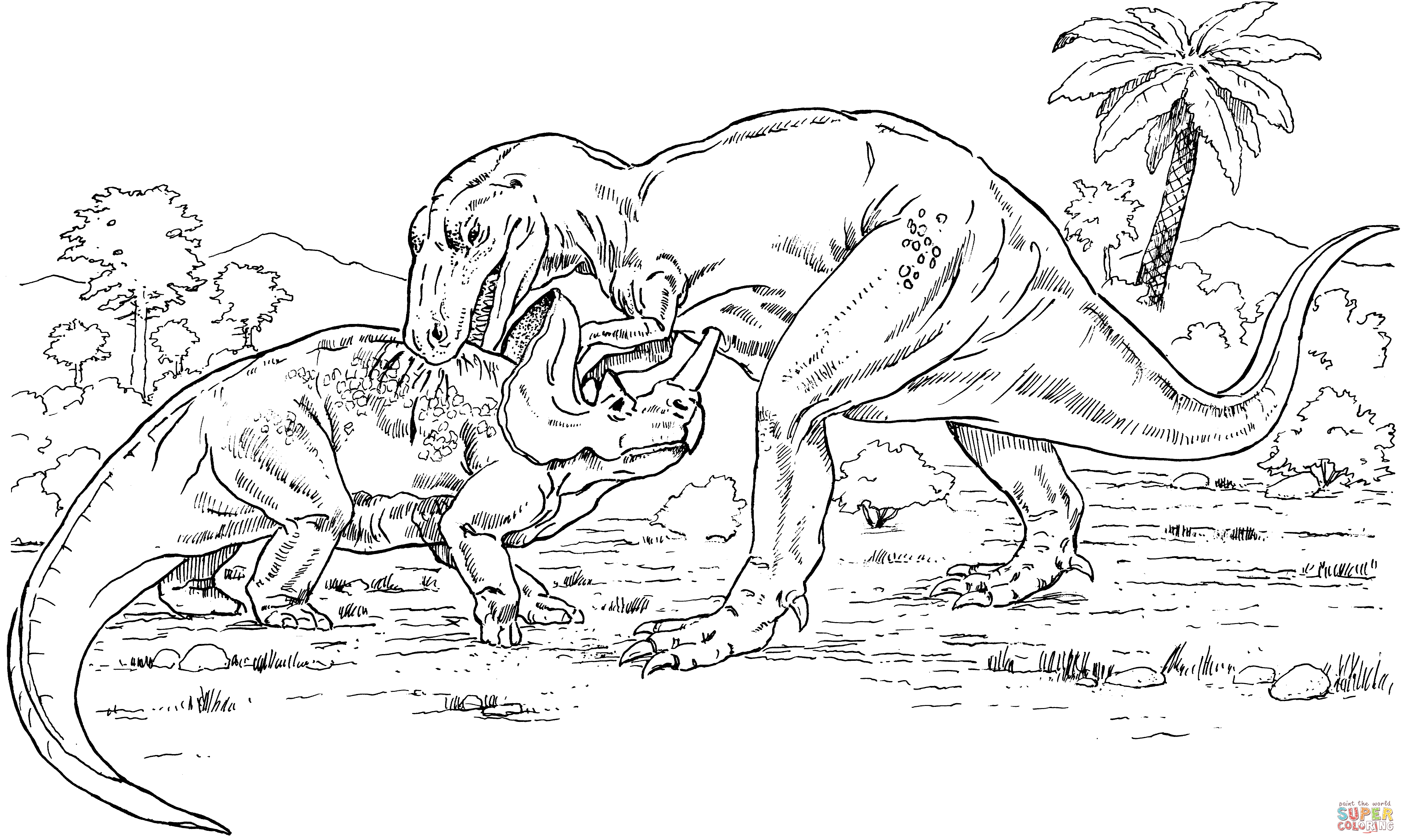 Раскраски динозавры формат а4