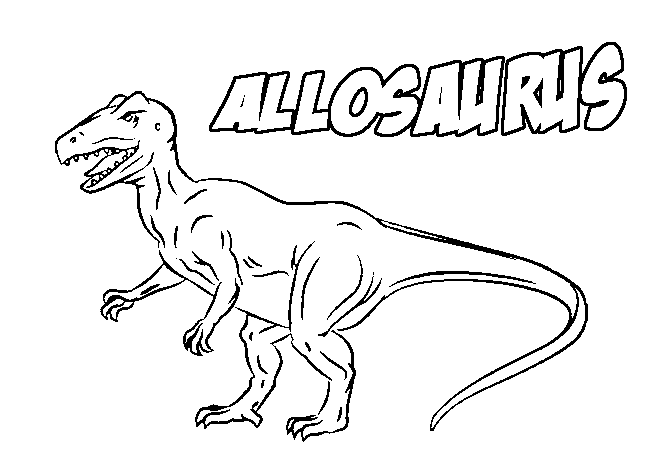Раскраски с динозаврами аллозавры Аллозавр скачать и распечатать раскраску бесплатно.