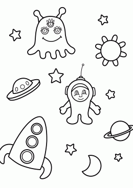  раскраски с пришельцами и инопланетянами для детей. Раскраски для мальчиков и девочек. Космические тарелки и корабли, космос, пришельцы   