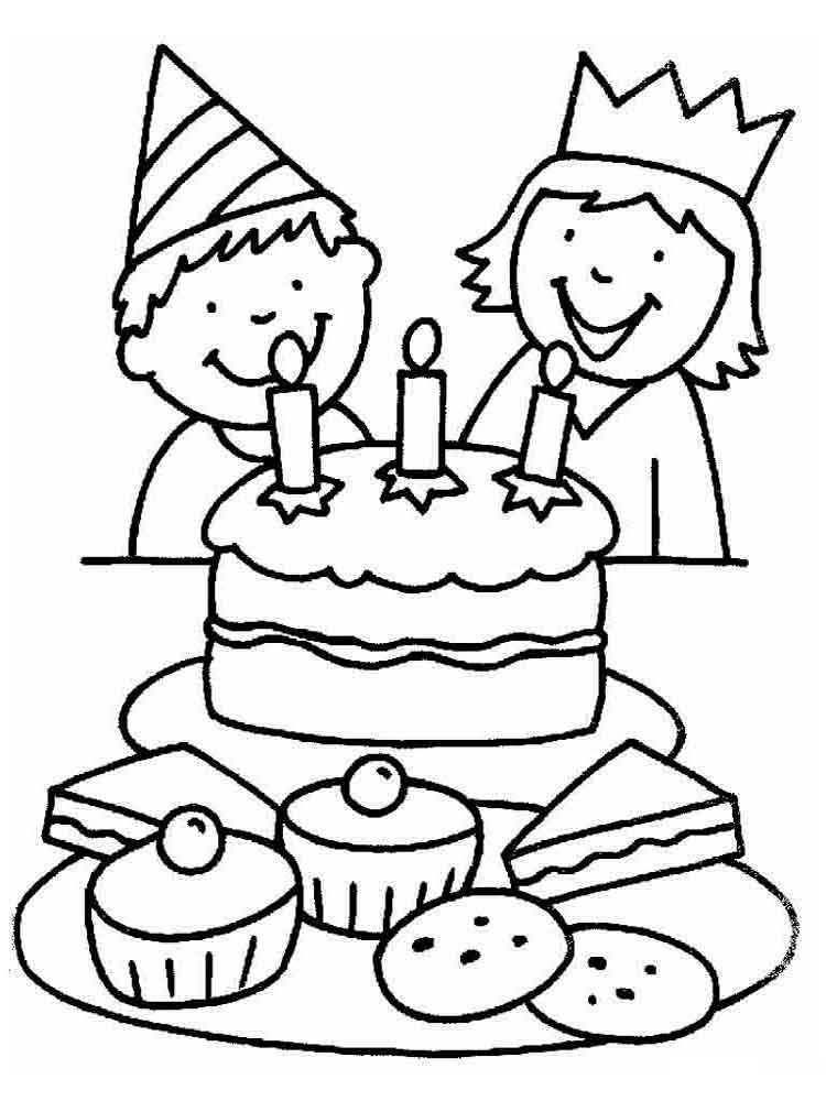  раскраски на тему день торта для детей. Интересные раскраски с тортами, кексами, пирожными для мальчиков и девочек. Раскраски для детей   