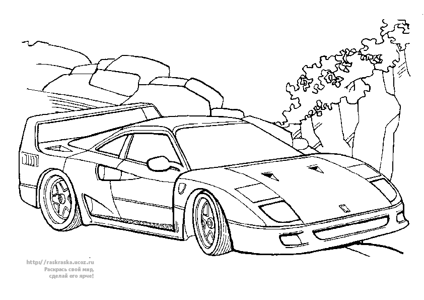  раскраски с машиной Ferrari для детей    раскраски на тему машины Ferrari  для детей.  раскраски с машинами Ferrari для мальчиков и девочек                     