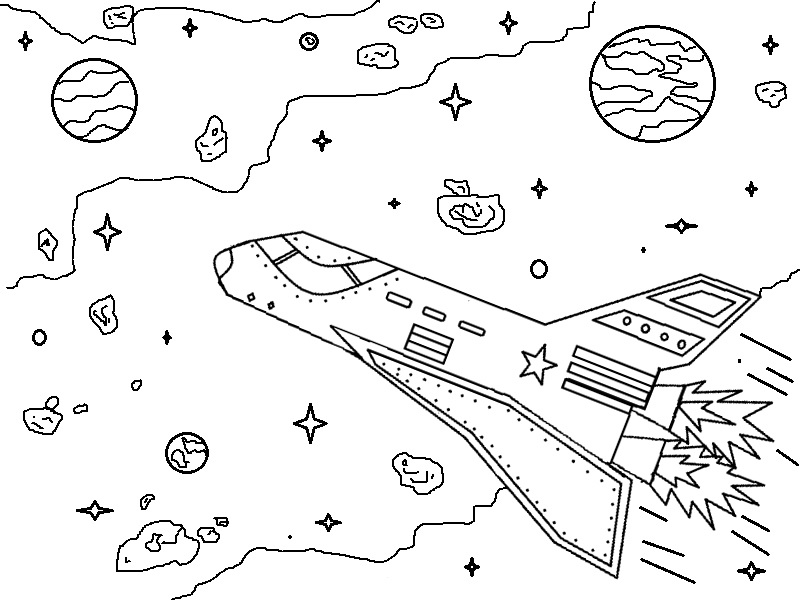 Раскраски на тему планеты, ракеты, космос. Раскраски со звездами, кометами, космонавтами.                                                                         