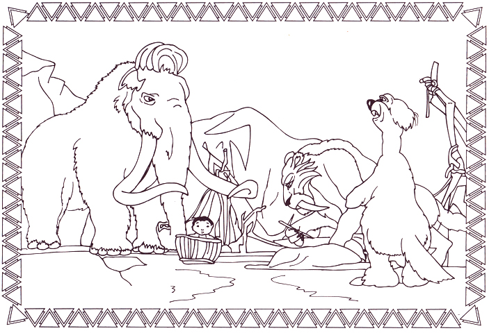 Раскраски из мультфильма Ледниковый период (Ice Age)