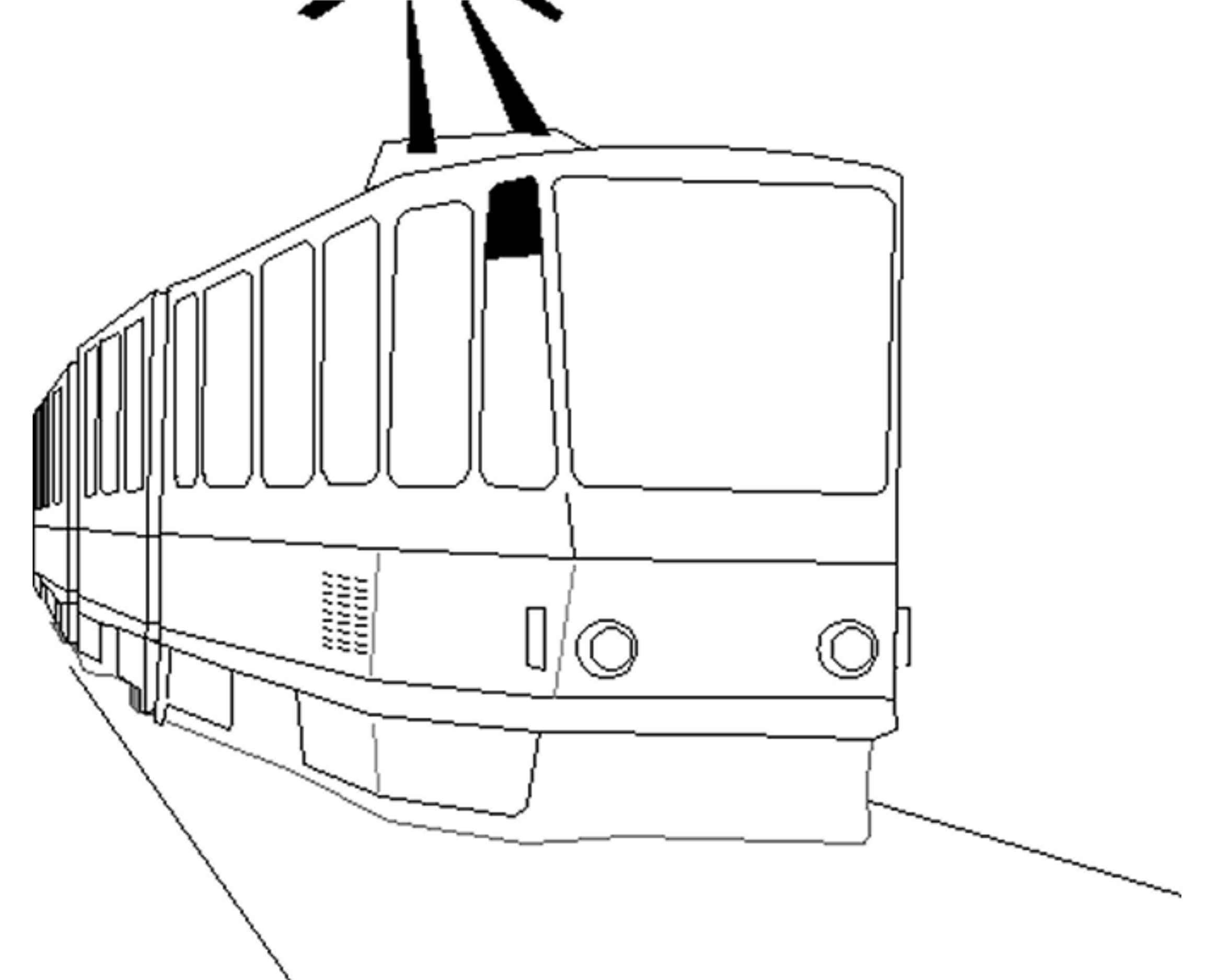 Раскраски для малышей и детей постарше с изображением трамвая. Скачать раскраски с транспортом. Ракраски с трамваем . Раскраски для детей с различными видами транспорта. 