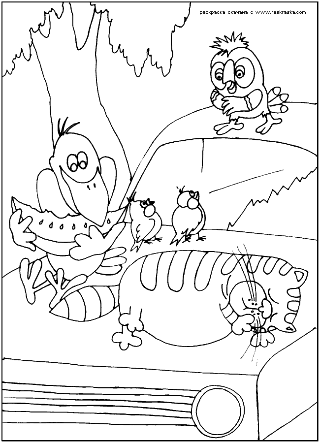  раскраски на тему возвращение блудного попугая   раскраски на тему мультфильма возвращения блудного попугая для мальчиков и девочек. Интересные раскраски с персонажами мультфильма Кеша - возвращения блудного попугая 
