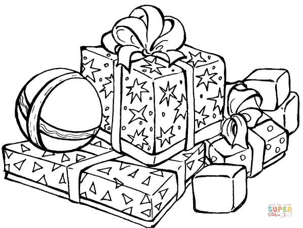  раскраски на тему подарки для детей. Интересные раскраски с красивыми коробочками для подарков для мальчиков и детей. Раскраски с подарками, игрушками 