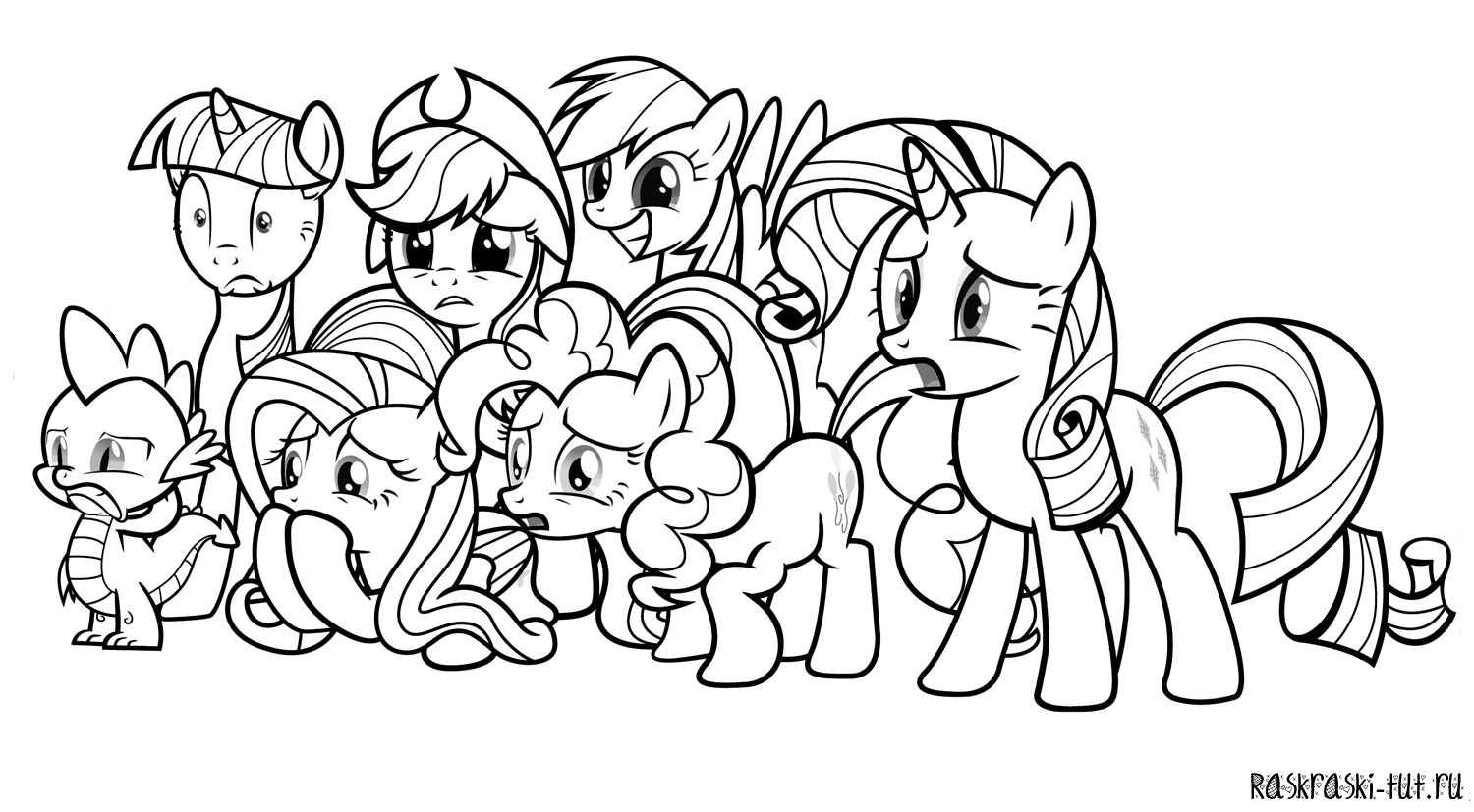 Раскраска « Дружба — это чудо » часть 1 / раскраски My Little Pony для девочек / ВЫСОКОЕ КАЧЕСТВО