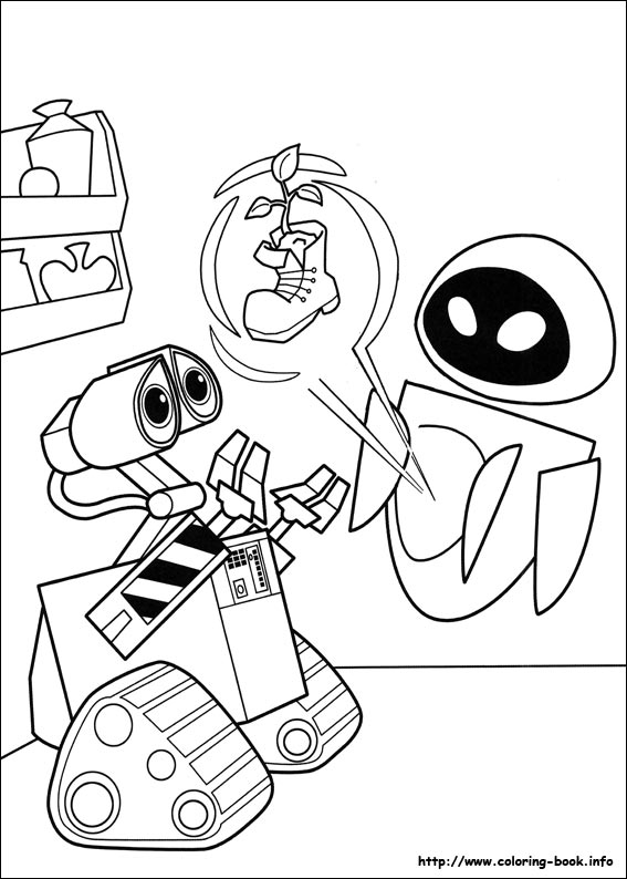 Раскраска Валли для детей . Одинокий робот Валли раскраска   Разукрашки для детей с изображением герои из мультфильма Валли . Раскраски для мальчиков и девочек с роботом Валли . Приключение робота Валли Раскраска .            