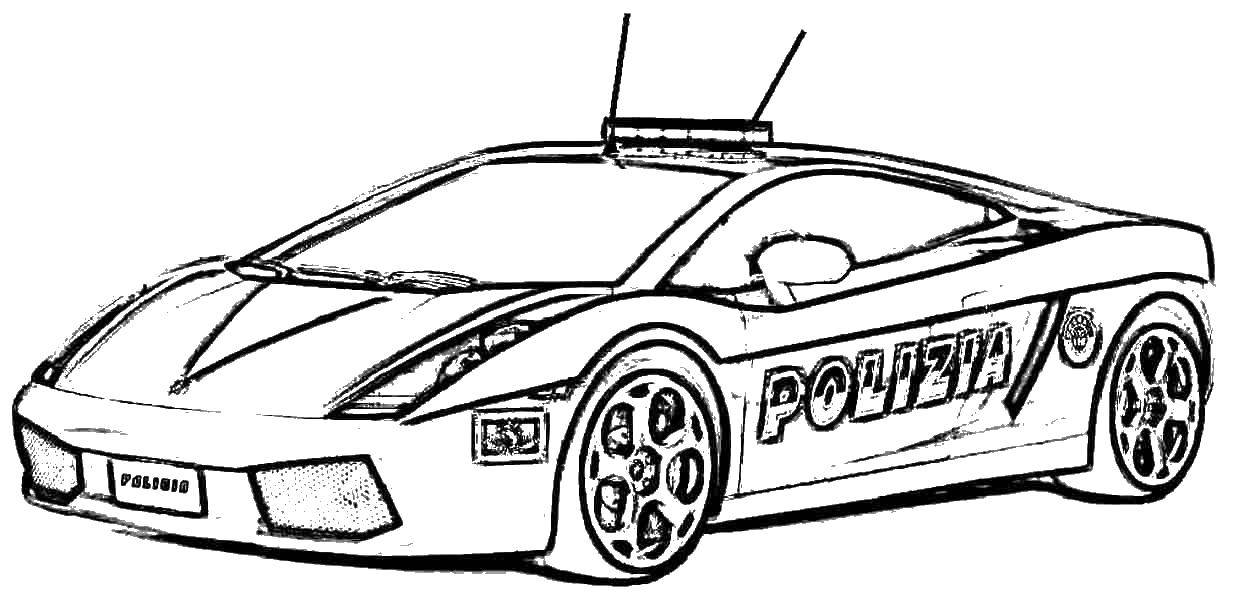 Полицейские машины - Раскраски