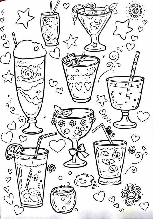 Напитки, коктейли. Раскраски на тему еда, коктейли. Раскраски с напитками, коктейлями, лимонадами. Раскраски для детей с напитками. Скачать раскраски с напиткакми. 