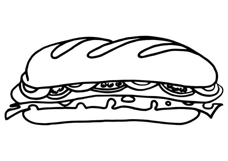 Сэндвичи. Еда. Раскраски на тему еда. Раскраски для детей и малышей на тему еда, с изображениями аппетитных сэндвичей. Раскраски с едой.