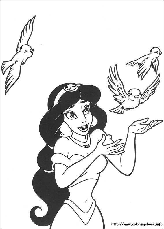  раскраски на тему мультфильма волшебная лампа Аладина для мальчиков и девочек. Интересные раскраски с персонажами мультика про Аладина для детей 