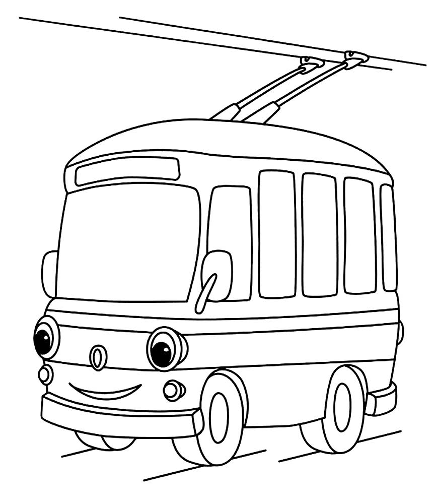Раскраски с транспортом. Раскраски для мальчиков с изображениями троллейбусов. Раскраски тролейбусов. Транспорт. Скачать раскраски для мальчиков с троллейбусом. 