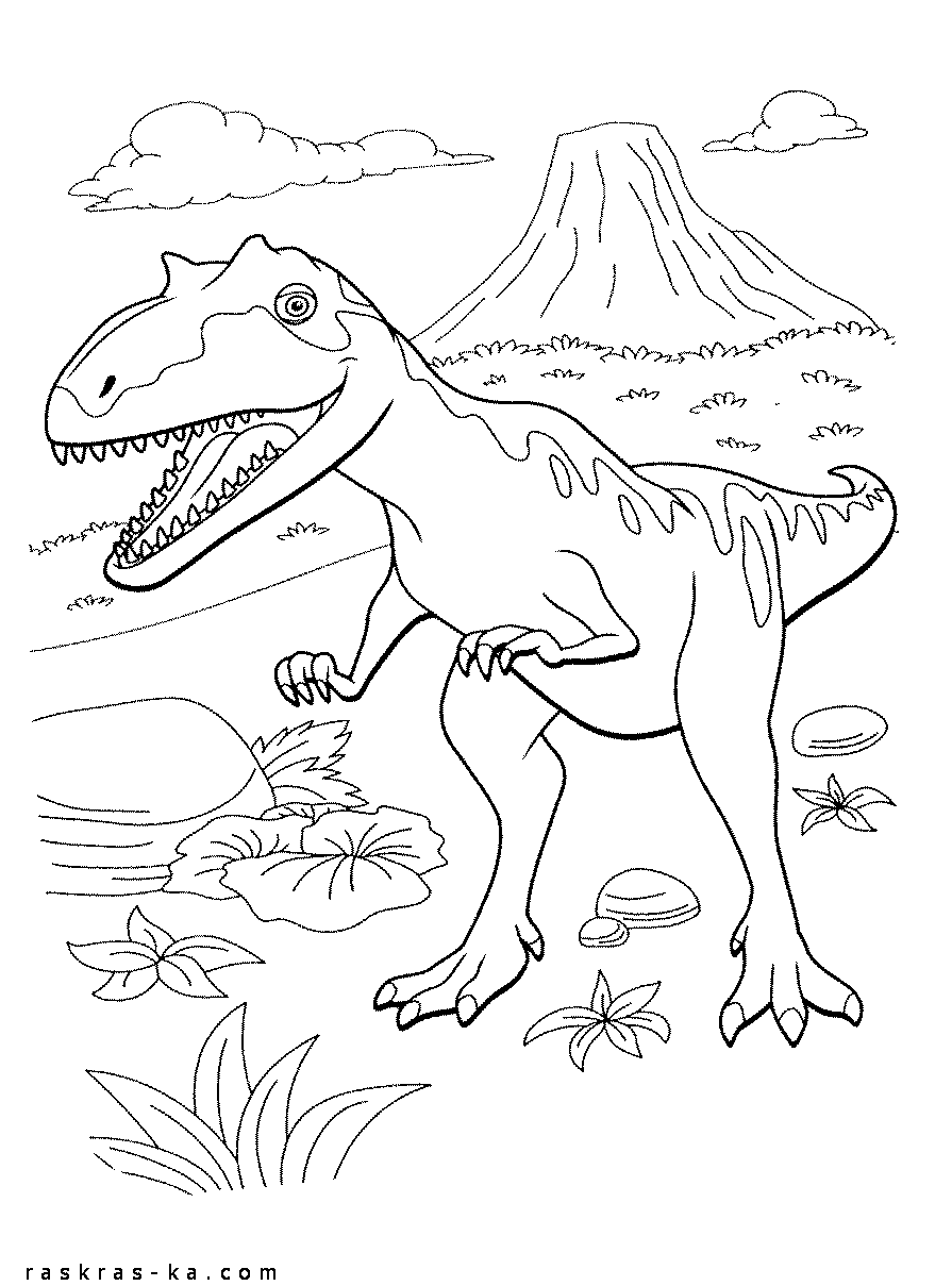 Раскраски из категории Поезд динозавров