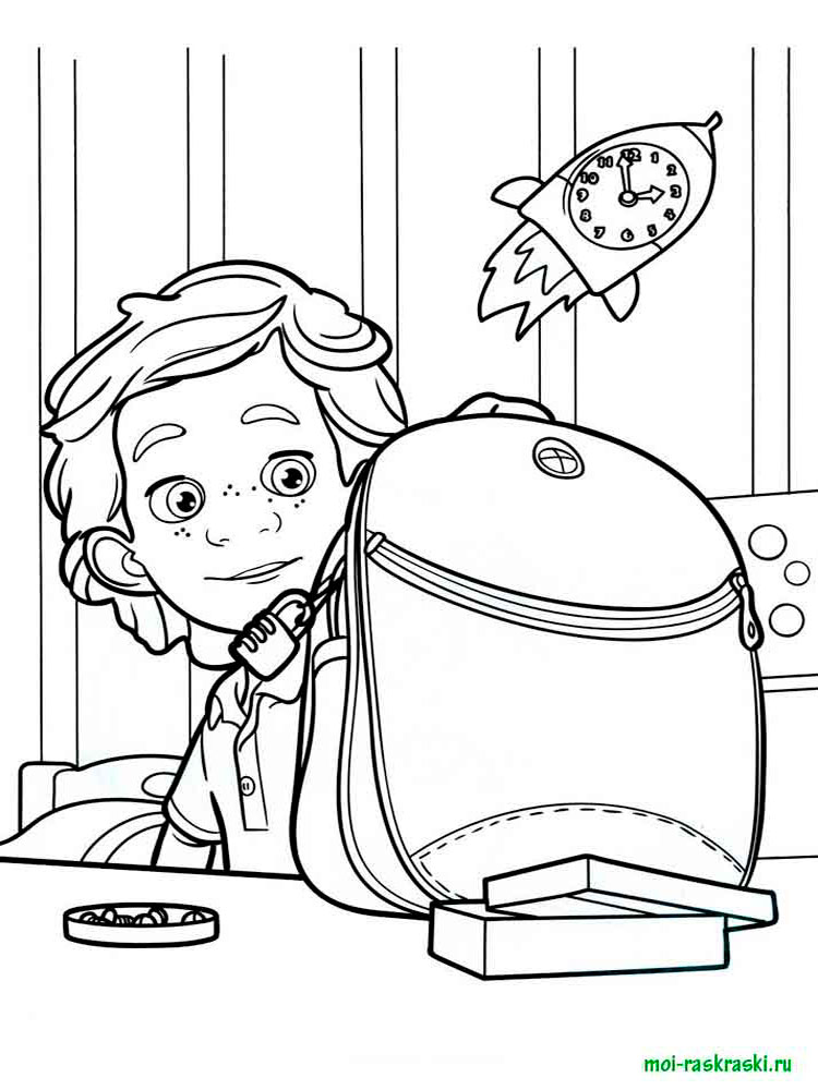 Разукрашки для мальчиков и девочек из мультфильма : Фиксики . Раскраски для развития навыков рисования для детей с героями мультфильма  Фиксики .  Раскраски Антистресс