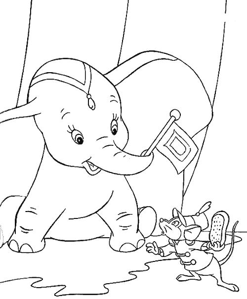  раскраски на тему слоненок Дамбо для мальчиков и девочек. Интересные раскраски с персонажами диснеевского мультфильма Дамбо для детей      