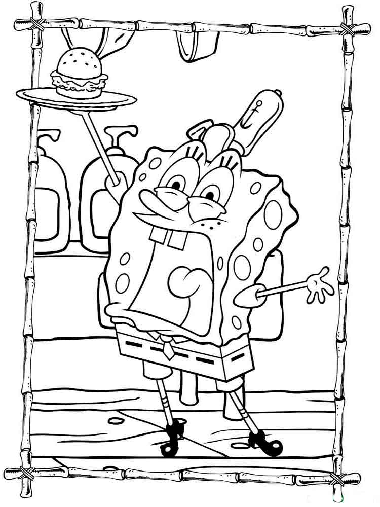 раскраски на тему Спанч Боб для детей   раскраски на тему Спанч Боб для мальчиков и девочек. Интересные раскраски со Спанч Бобом, Патриком, Сэнди, Планктоном, Сквидвардом, Мистером Крабсом 