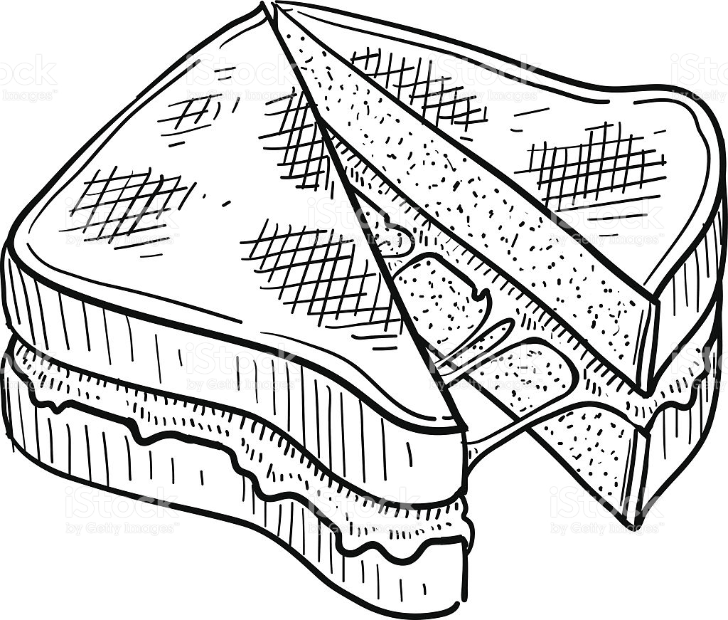Картинка сэндвич раскраска