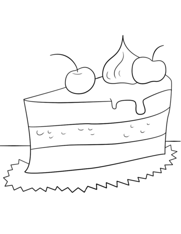 Раскраски с тортиками для детей и взрослых . Разукрашки для детей с изображением тортов . Раскраски на тему еда с изображением тортиков .                        