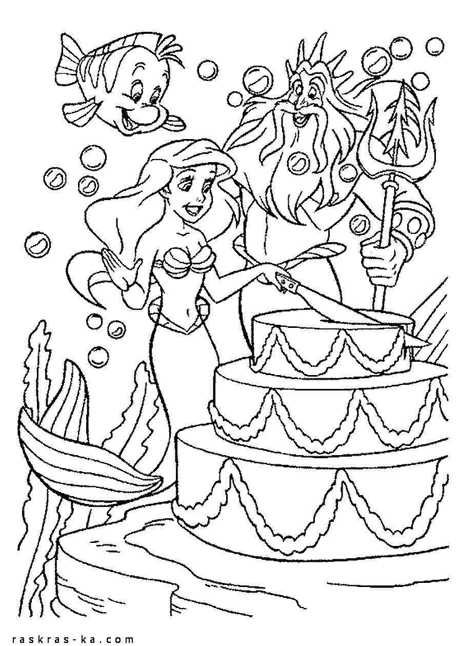 Раскраски для девочек с изображением Русалки Ариэль . Раскраски для детей с изображением русалок .  Раскраски для взрослых и детей с изображением русалок .     