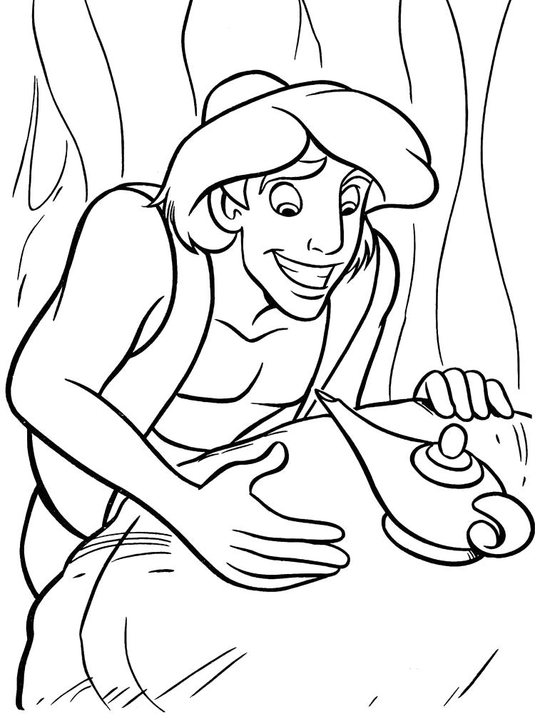  раскраски на тему волшебная лампа Аладина   раскраски на тему мультфильма волшебная лампа Аладина для мальчиков и девочек. Интересные раскраски с персонажами мультика про Аладина для детей 