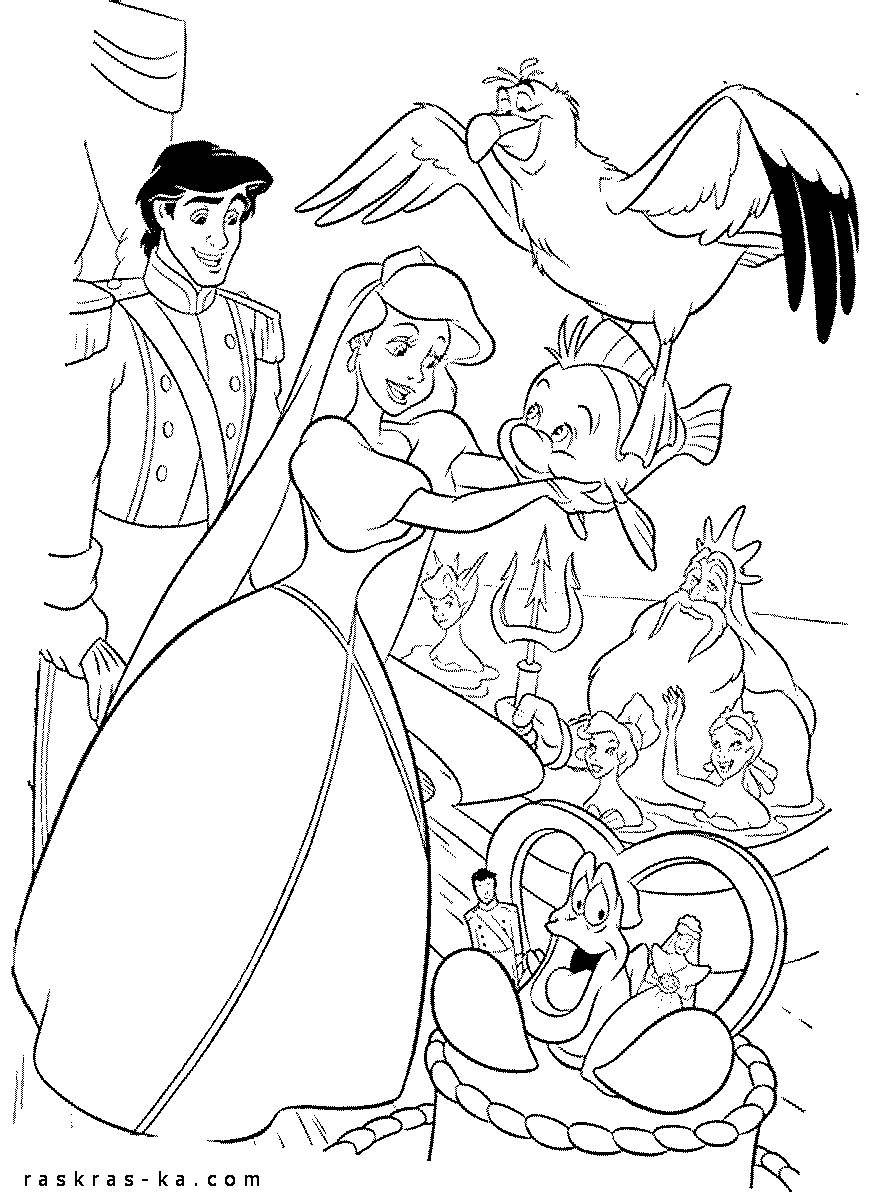 Один из популярнейших мультфильмов Диснея – «Русалочка»      Раскраски для девочек с изображением Русалки Ариэль . Раскраски для детей с изображением русалок .  Раскраски для взрослых и детей с изображением русалок .     