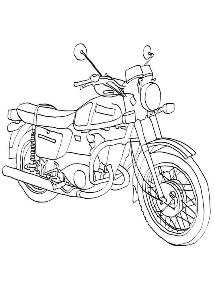 Раскраска Мотоцикл
