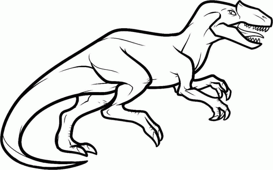 Раскраски с динозаврами аллозавры Аллозавр скачать и распечатать раскраску бесплатно.