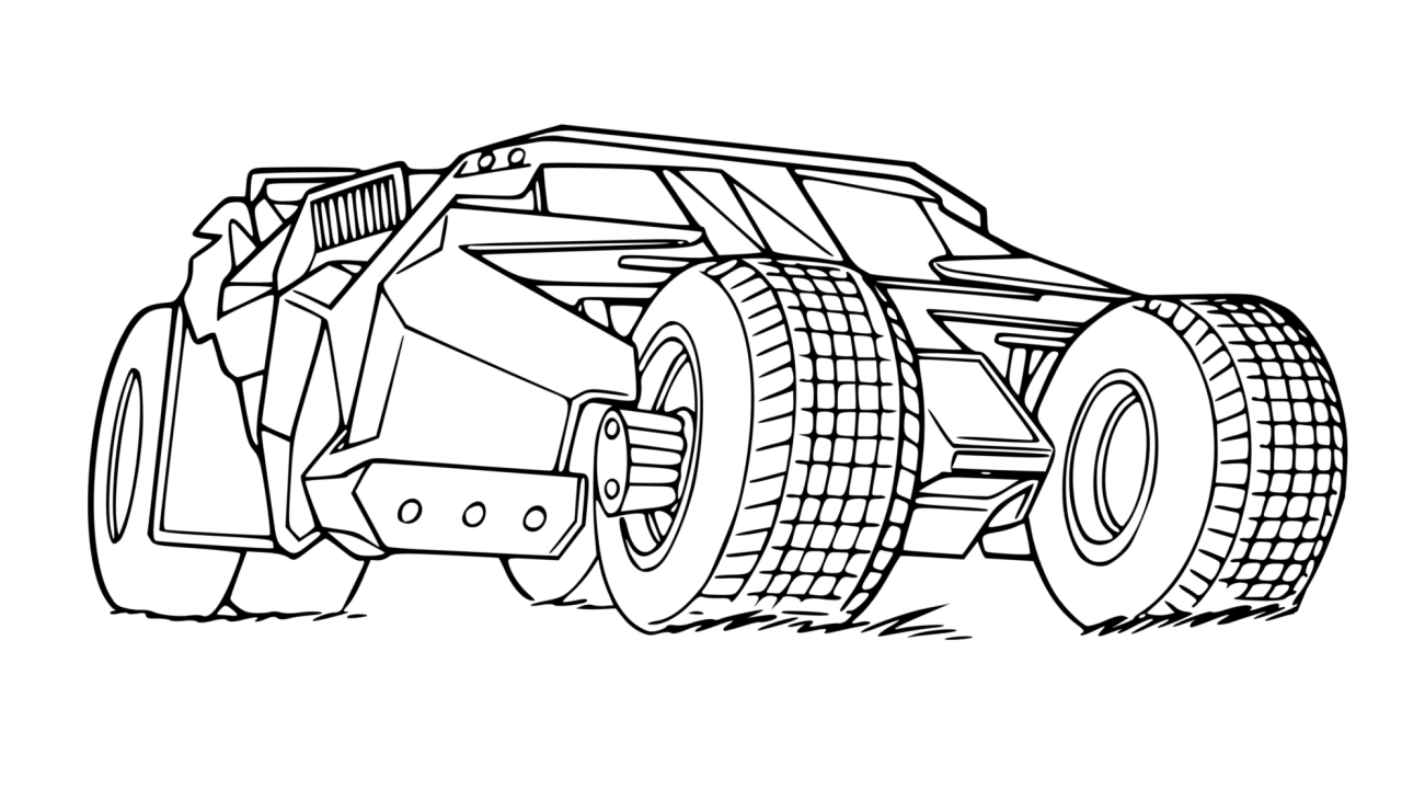 Бэтмобиль как рисовать