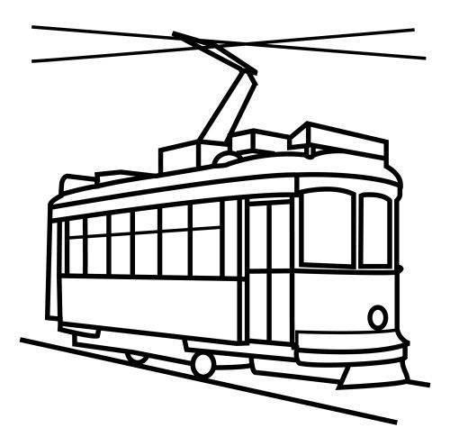Раскраски для малышей и детей постарше с изображением трамвая. Скачать раскраски с транспортом. Ракраски с трамваем . Раскраски для детей с различными видами транспорта. 