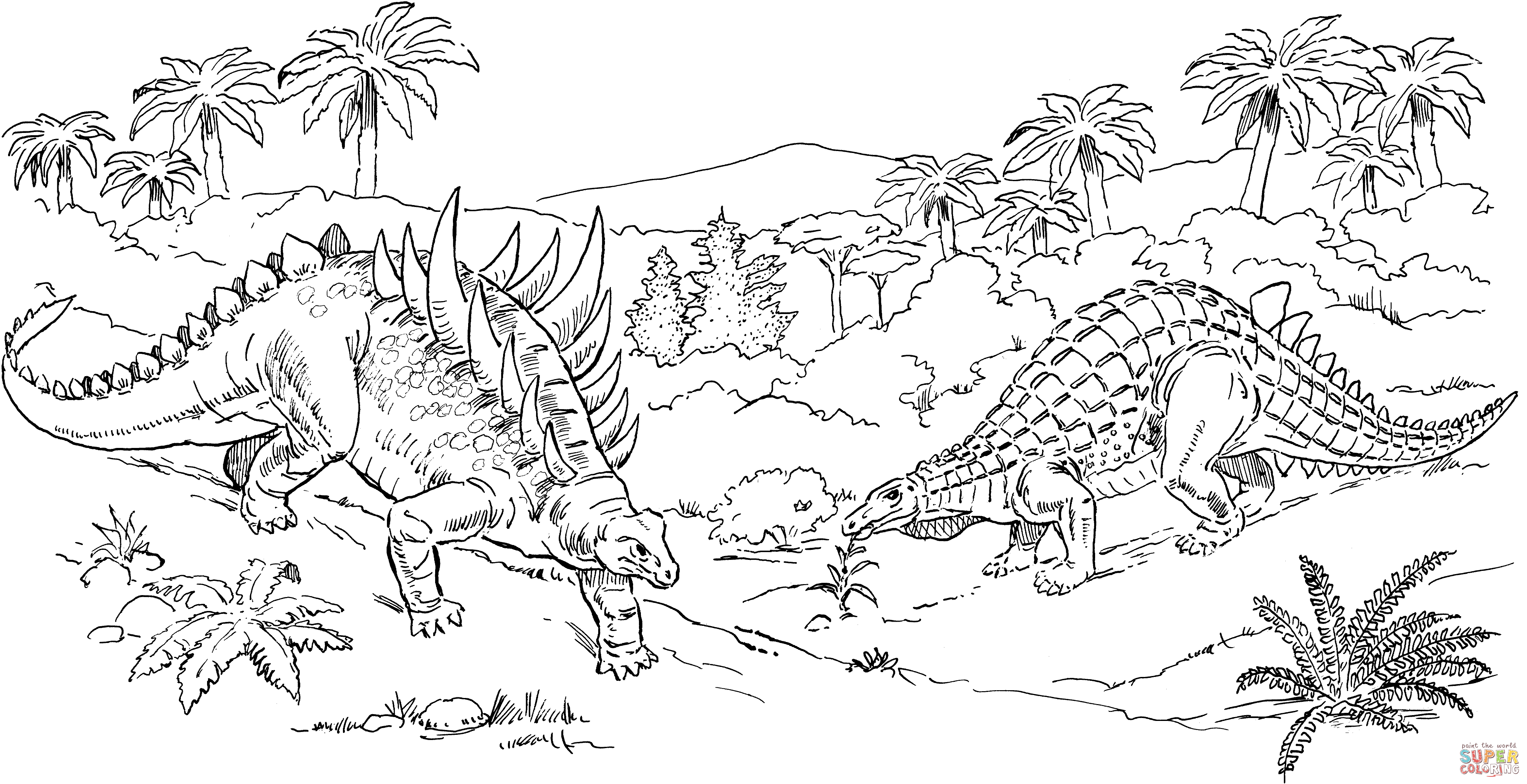 Полакантус  Раскраски с динозаврами полакантусам