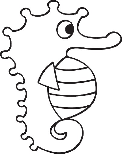раскраска Морской конек