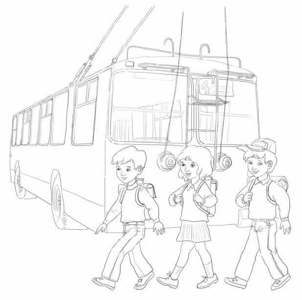 Раскраски с транспортом. Раскраски для мальчиков с изображениями троллейбусов. Раскраски тролейбусов. Транспорт. Скачать раскраски для мальчиков с троллейбусом. 