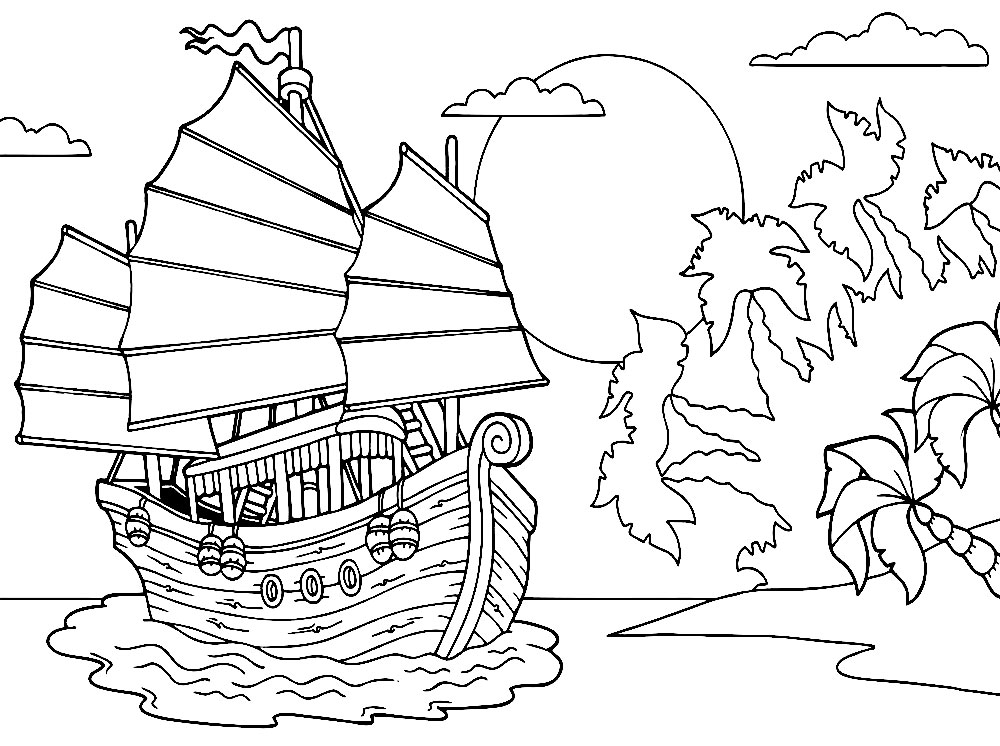 Раскраски для детей про водный транспорт. Раскраски про корабли. Раскраски про корабли. Раскраски для детей про кораблики. Скачать раскраски для малышей про водный транспорт, про корабли. Картинки для детей с корабликами.    