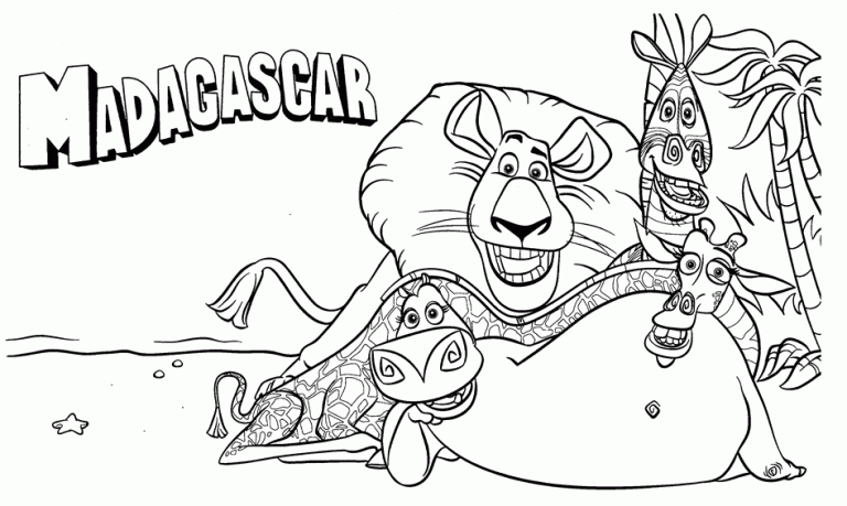 Мадагаскар. Раскраски для детей с героями мультфильма Мадагаскар. Мультфильм Мадагаскар. Раскраски на тему мультфильмы. Раскраски для детей Мадагаскар.           