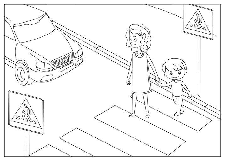  раскраски с правилами дорожного движения   раскраски на тему правила дорожного движения для мальчиков и девочек. Познавательные раскраски с правилами дорожного движения для детей    