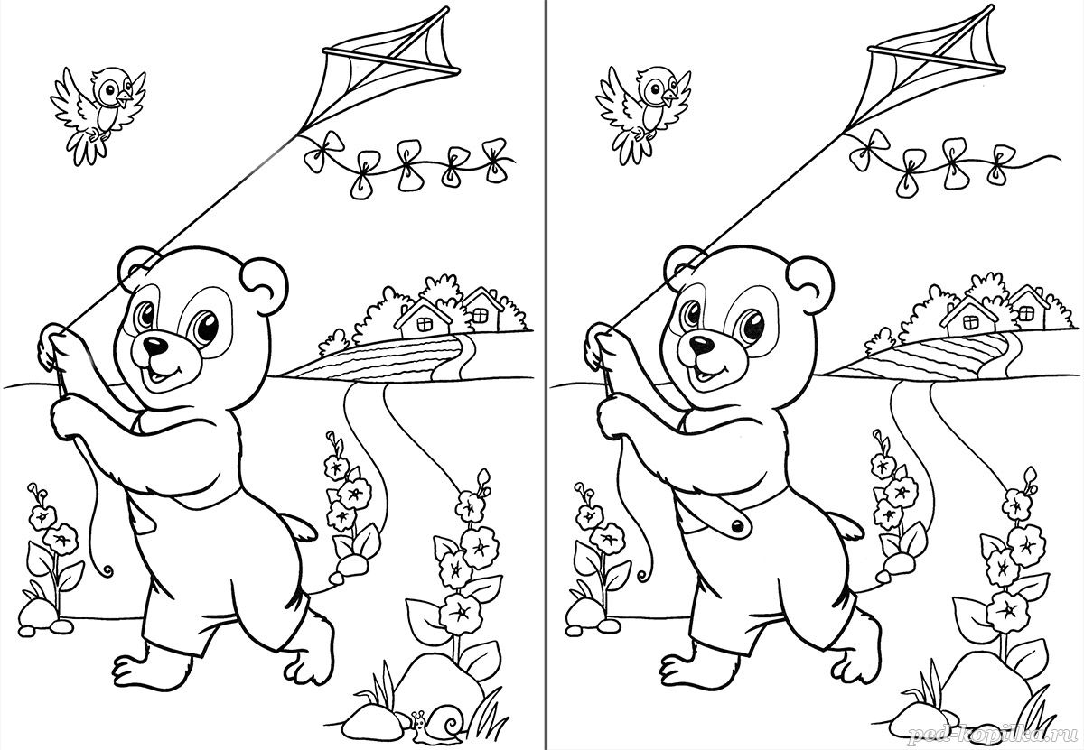 Найди отличия. Раскраски для малышей, разивающие внимательность. Раскраски-обучалки. Развивающие раскраски для малышей. Раскраски найди отличия.                