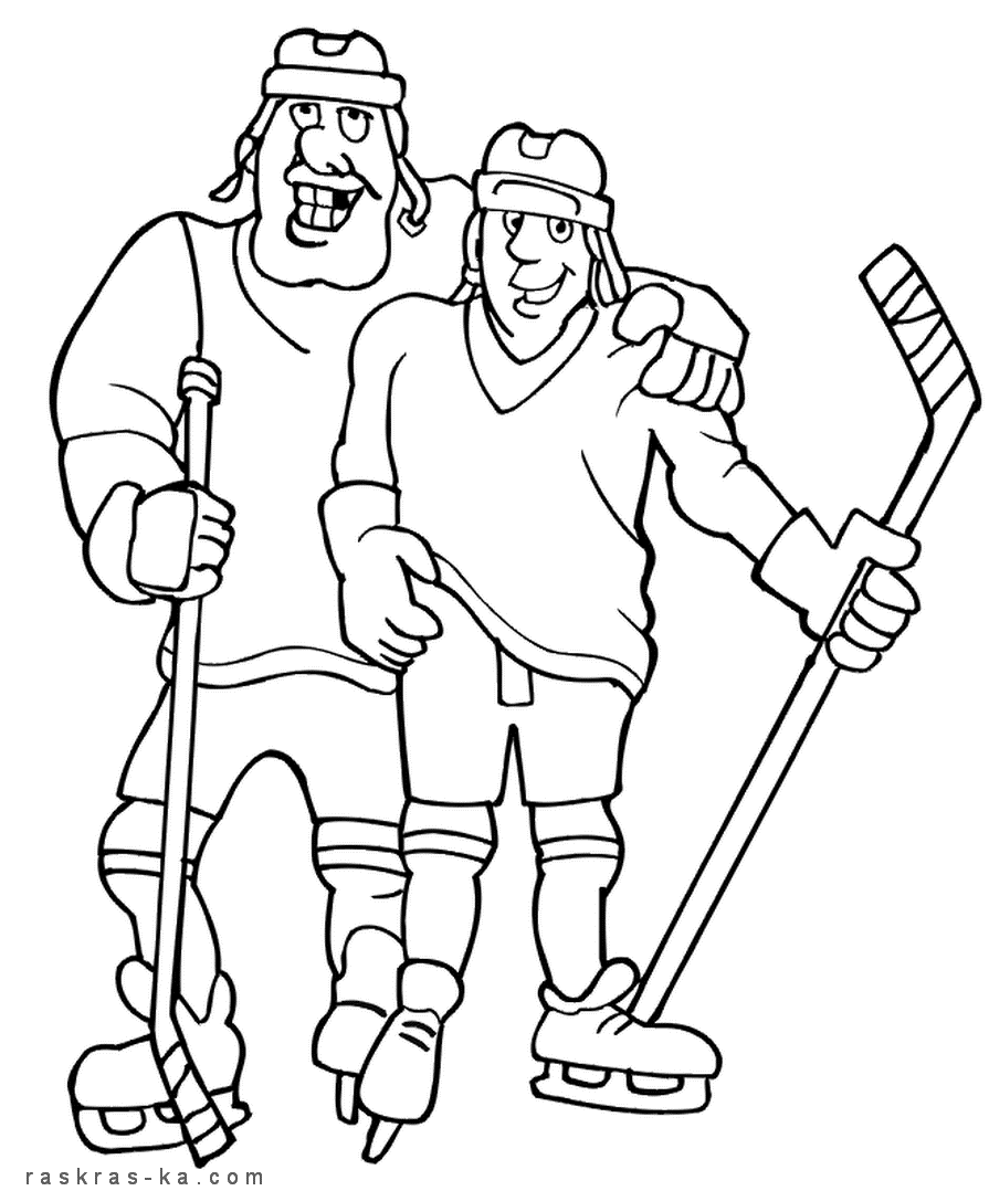 Раскраски на спортивную тематику с изображением такого спорта  как Хоккей Раскраски для взрослых и детей на тему Хоккей . Раскраски на спортивную тематику Хоккей . Разукрашки на тему Хоккей . Раскраски для любителей такого спорта как хоккей